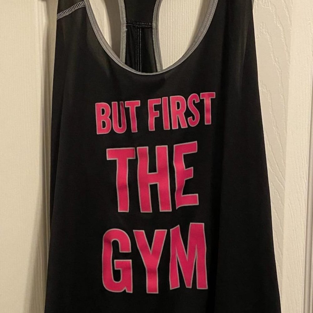 bcg "But First The Gym" Racerback Workout Top